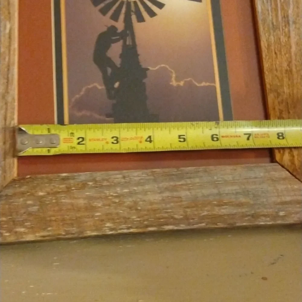 Western Cowboy Windmill Wooden Picture Frame Home Decor Accents - Picture 10 of 11